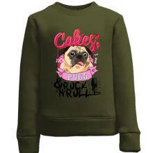 Дитячий світшот Cakes Pugs & Rock`n`Roll